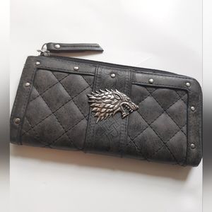 Game of Thrones L-Zip Wallet House Stark Dire Wolf Women's Zipper GoT HBO Wallet